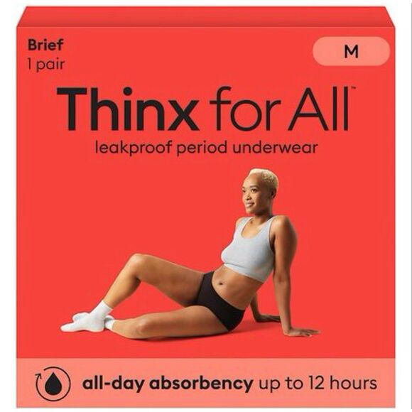 Thinx for all Reusable Leakproof Period  black womens  medium briefs BNIB - Picture 5 of 5